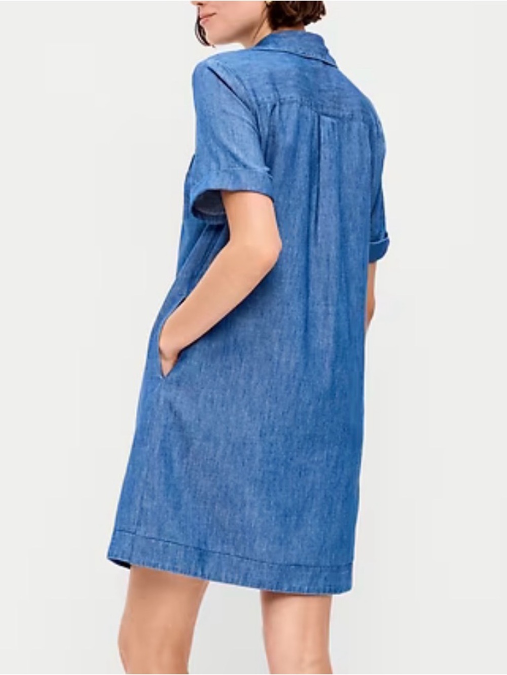 🍁Old Navy Chambray Button Down Mini Shirt Dress🍁 - Picture 2 of 7